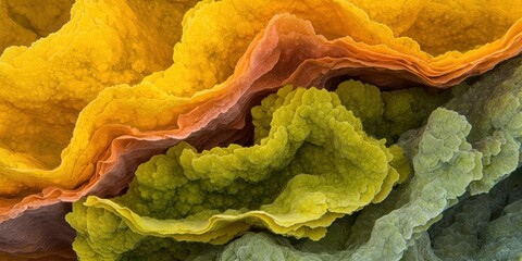 Poster - Vibrant paper art display modern gallery artwork showcase creative environment close-up view colorful textures