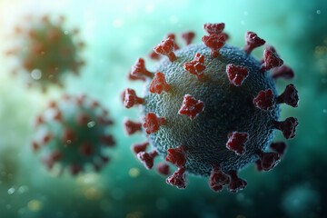 Wall Mural - Coronavirus background - 3d rendering.