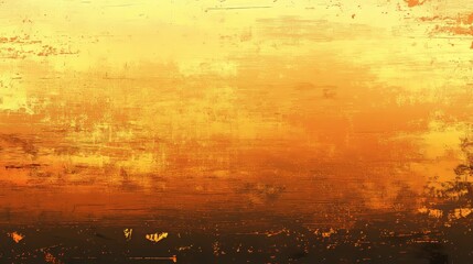 Aufkleber - Golden Orange Grunge Texture Background. Metallic Texture, Gold Gradient, Background Image.