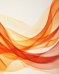 Poster - Flowing abstract waves of orange and yellow color digital art modern design calm environment artistic viewpoint