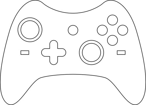 Games icon vector. New concept. Black and white game controller symbol trendy flat and simple style icon for web site design, logo, app, game UI isolated on white background.