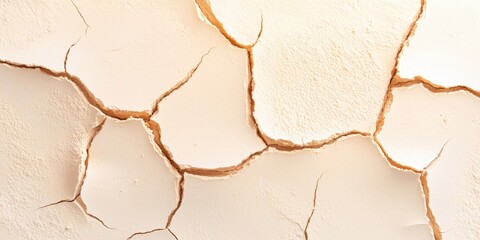 Poster - Cracked surface texture studio image capture dry environment close-up view visual concepts for art