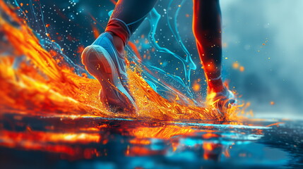 Wall Mural - sport image art design Biopunk --chaos 1 --ar 169 _004