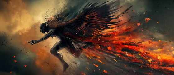 Wall Mural - sport image art design Dark Fantasy Neo-Romanism -