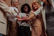 © bernardbodo - Businesswomen doing a huddle in the office