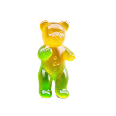 gummy bear isolated on transparent background