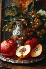 Canvas Print - Still Life of Apples and Pear