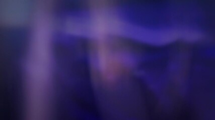 Blurred purple and blue gradient background loop, creates smooth light leaks, bokeh and transitions. Perfect as an overlay texture effect, for mastering digital art videos.