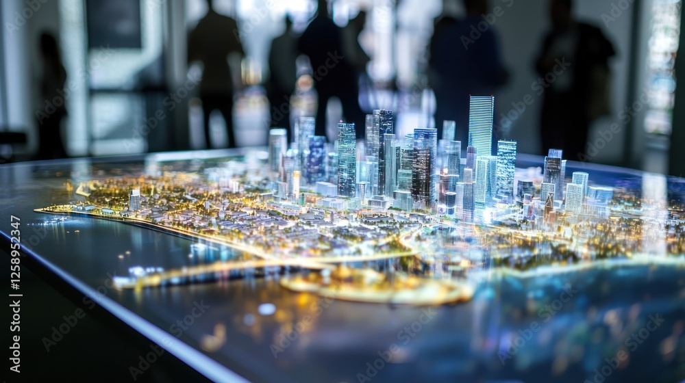 Illuminated Cityscape Model: A Glimpse into Urban Planning and ...