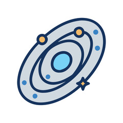 Wall Mural - space exploration galaxy icon