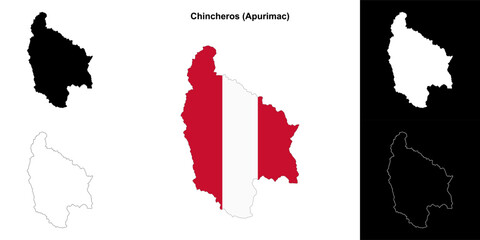 Wall Mural - Chincheros province outline map set