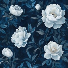 Wall Mural - Floral Wallpaper with Peonies