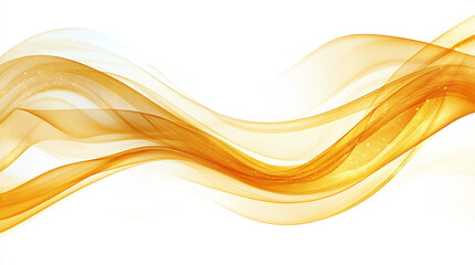 Wall Mural - Abstract golden smoke or mist effect swirls isolated on white background.