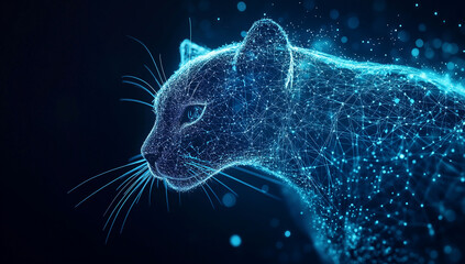 Poster - Digitized leopard: a creature of the future created with artificial intelligence and technology 