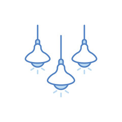 Wall Mural - Ceiling Light vector icon