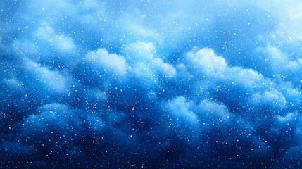 Poster - Snowy night sky, winter cloudscape, snowfall, atmospheric background, holiday