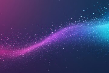Wall Mural - abstract digital particles swirling in vibrant gradient colors