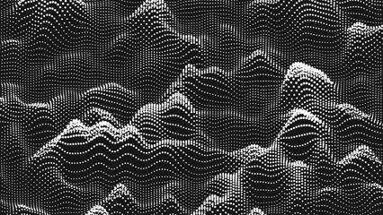 Poster - point wave bump texture. abstract dot background. technological cyberspace background.