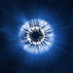 Wall Mural - abstract blue light explosion