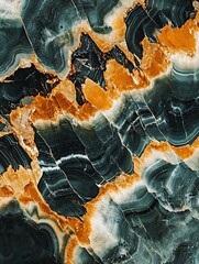 Leinwandbilder - Textured Marble Pattern with Rich Colors of Earth Tones and Striking Veins : Generative AI
