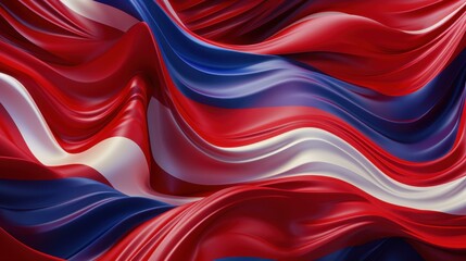 Poster - A vibrant vector of a wavy flag, showcasing patriotism with bold colors flowing gracefully, perfect for designs.