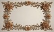 © Ton - Ornate floral wreath border with scrollwork and swirls ,  vintage victorian floral patterns,  engraved scrolls