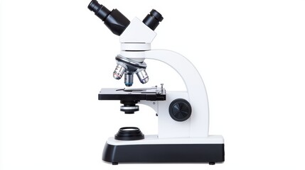 Poster - professional microscope on white background for scientific research