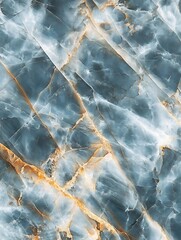 Aufkleber - Elegant Close-Up of Stunning Blue Marble Texture with Natural Veins : Generative AI