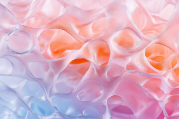 Poster - Colorful abstract pattern of translucent bubbles in soft hues creating a dreamy atmosphere