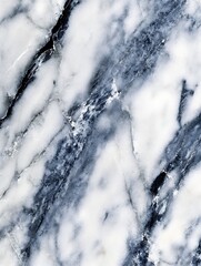 Fototapete - Stunning close up of a beautiful blue and white marble texture for design and decoration : Generative AI