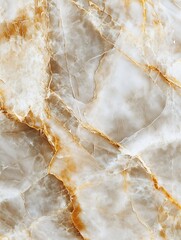 Aufkleber - Abstract Natural Stone Marble Background with Elegant Cream and Gold Tones : Generative AI