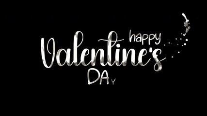Animated  text saying happy valentines day. Suitable for greeting cards, social media posts, website banners, and festive decorations.
