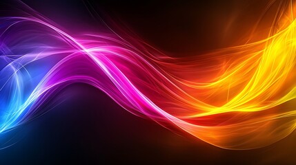 Wall Mural - Abstract colorful wave design, vibrant background, energy flow, digital art, website graphic.