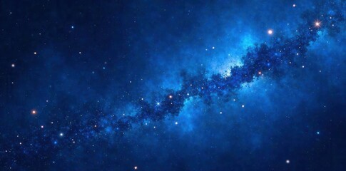 dark blue space background with twinkling stars and shining galaxies, night sky, astronomy, universe