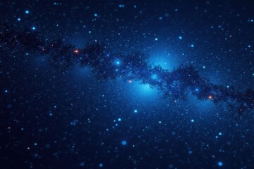 dark space background with stars and galaxy in blue night sky, night, stellar