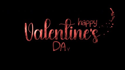 Animated  text saying happy valentines day. Suitable for greeting cards, social media posts, website banners, and festive decorations.
