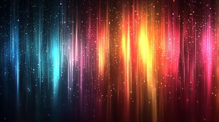 Wall Mural - colorful light streaks background, abstract design, glowing particles, vibrant energy, ideal for web