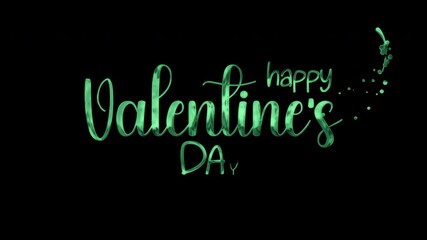 Animated  text saying happy valentines day. Suitable for greeting cards, social media posts, website banners, and festive decorations.
