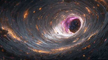 Wall Mural - Cosmic vortex swirling nebula; interstellar travel; background stars; science fiction artwork.