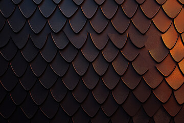 Poster - Textured black scales create a striking pattern with hints of light and shadow