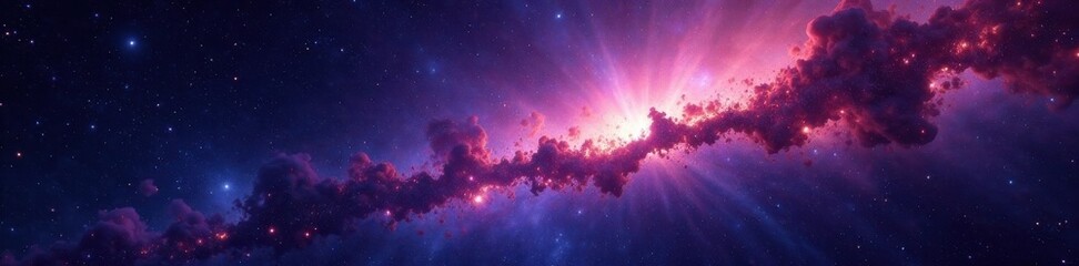 galactic explosion of stars in a dark background, galaxy, cosmic, universe