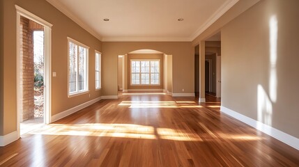Poster - spacious and airy living room with bright natural light and elegant design : generative ai