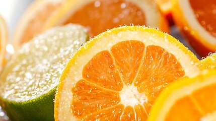 Poster - Bright and Juicy Citrus Slices with Vibrant Colors and Freshness for Healthy Lifestyle : Generative AI