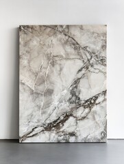 Aufkleber - Elegant Marble Texture Surface Abstract Mixed with Gray and White Shades : Generative AI