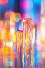 Aufkleber - Exquisite Abstract Colorful Glass Texture with Bright Reflections and Light Bokeh Creating a Modern Art Feel : Generative AI