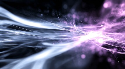 Poster - Abstract swirl of colorful light and energy on a dark background : Generative AI