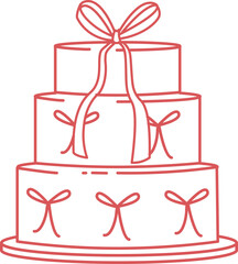 Wall Mural - wedding line hand drawn