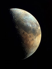 Aufkleber - Dramatic Close-Up View of the Moon's Surface with Craters and Texture : Generative AI
