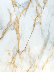 Leinwandbilder - Elegant White Marble Texture with Gold Veins for Stylish Interior Surface Background : Generative AI