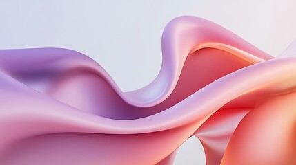 Poster - Abstract Pink and Orange Fluid Wave Design